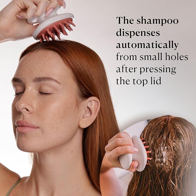 KAMEDIS Scalp Care Set: Clinically Proven Anti Dandruff Shampoo 16.9 Fl.Oz. & Scalp Massager Hair Brush. Gentle Scalp Scrubber Exfoliator and Dandruff Treatment, Suitable for Men & Women