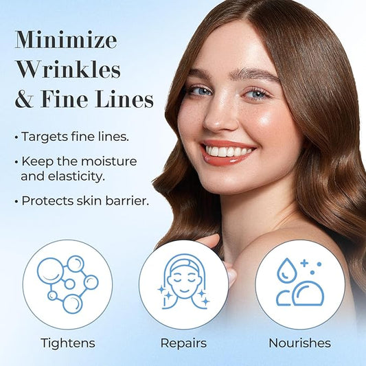 Retinol Cream for Wrinkles: Face Collagen Cream for Tightening Skin - Anti Aging Facial Moisturizer Day and Night for Women