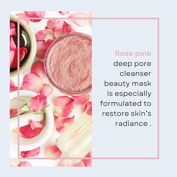 NURINA Pink Rose Clay Masks for Face Hydrating Anti-Aging Face Masks - Single Use Mud Mask – 20pcs/Bucket (ROSE PINK MUD MASK)