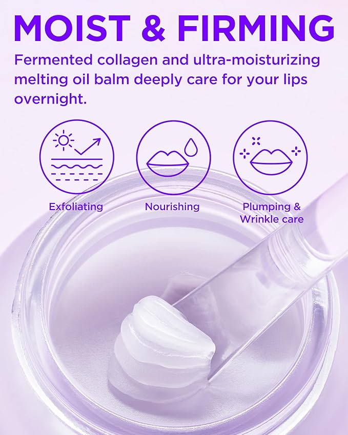 TOCOBO Collagen Boosting Lip Mask – Korean Overnight Lip Plumper Treatment with Fermented Collagen, Olive Oil & Lavender – Hydrating, Plumping, Exfoliating Balm for Smooth, Elastic Lips, 0.5 oz.