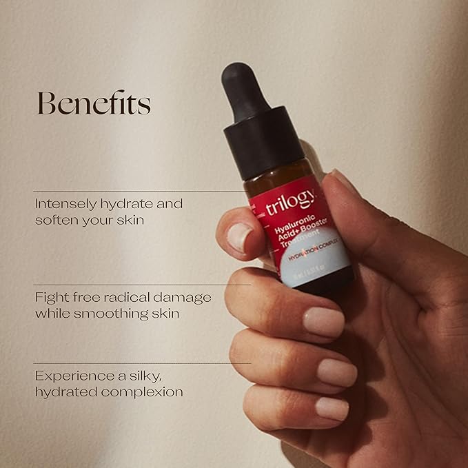 Trilogy Hyaluronic Acid+ Booster Treatment, Intense Hydration, 0.51 fl oz