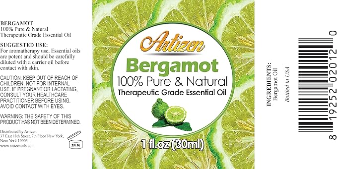 Artizen 30ml Oils - Bergamot Essential Oil - 1 Fluid Ounce