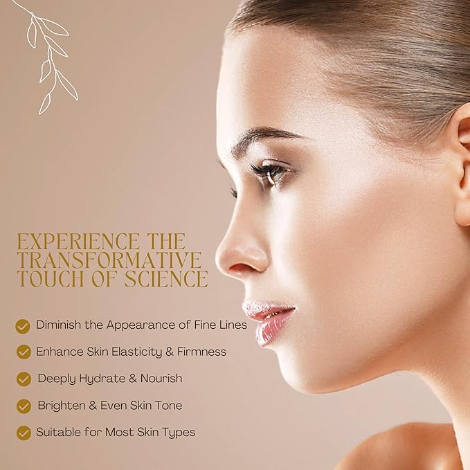 Anti-Aging Face Serum | 6-in-1 Facial Serum for Women | Hydrating, Brightening & Glowing Skin with Retinol, Hyaluronic Acid, Vitamin C & Collagen – Reduces Wrinkles & Fine Lines – 30ml