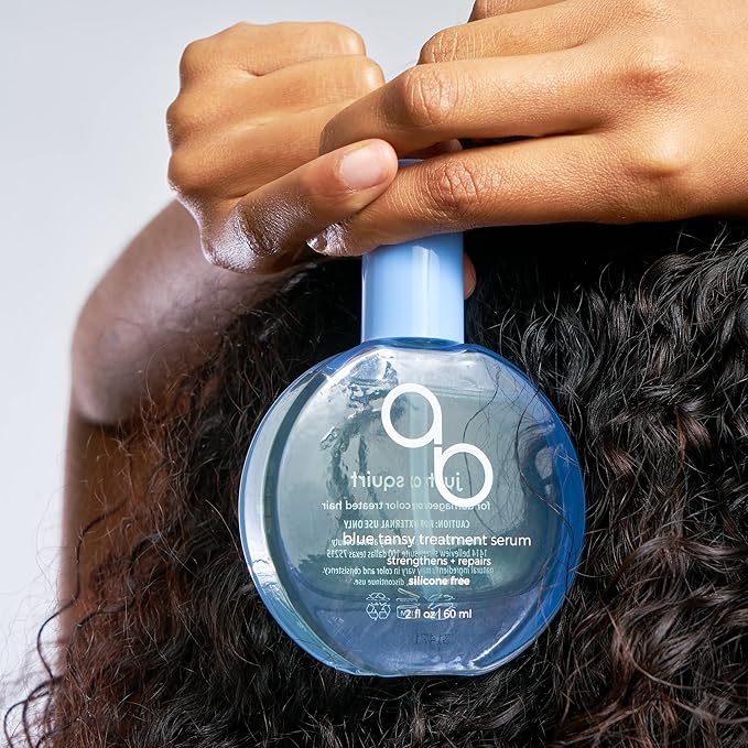 adwoa beauty Silicone Free Blue Tansy Treatment Serum with Argan And Grapeseed Oils To Help Support Length Retention. Provides Heat Protection Up To 375º - 2 oz.