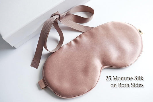 Premium Handcrafted 25 Momme Mulberry Silk Eye Mask for Sleeping (Ballerina)