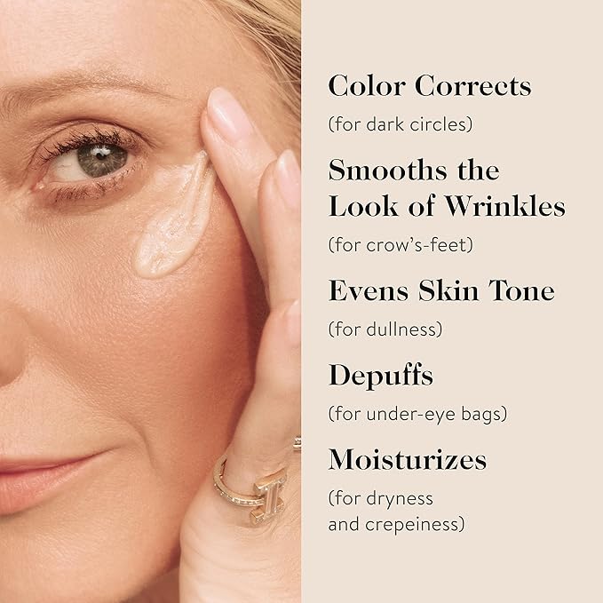 goop Beauty Vitamin C Eye Cream and Cream Blush Bundle | 0.5 oz Brightening Eye Cream for Dark Circles & Puffy Eyes | 0.5 oz Soft Fuchsia Cream Blush for a Sheer Pop of Color on Lips & Cheeks