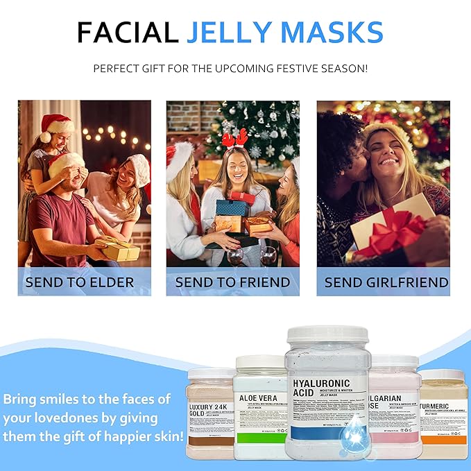 Jelly Mask Powder for Facials，Hyalorunic Acid Jelly Face Mask，Vampire Jelly Mask for Facials Professional