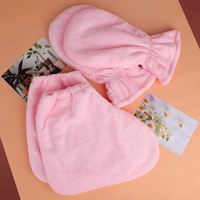 Paraffin Wax Booties, Segbeauty Paraffin Heated Foot SPA Liners, Paraffin Wax Refill Feet Cover Bags for Hot Wax Hand thera-py Bath Paraffin Thermal treat-ment Wax Warmer Paraffin Wax Machine Pink