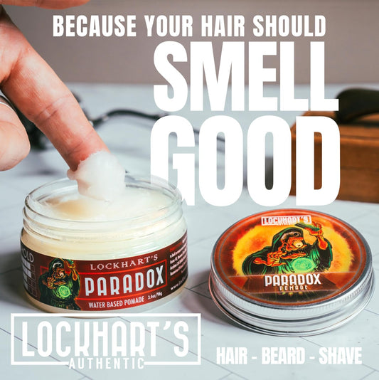 Lockhart’s Paradox Water-Based Pomade - Handcrafted Water-Based Pomade for Men - Highly Nourishing, No Greasy Residue - Firm Hold, Medium Shine - Aqua Di Goon Scent (3.4oz.)