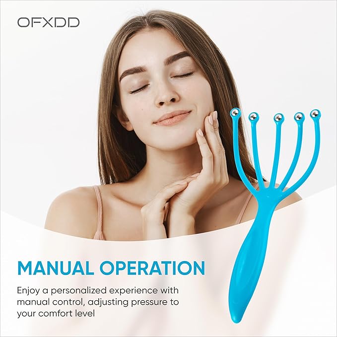 Head Massager - Portable Head Scratcher Massager Whisk - Manual Scalp Massagers for Deep Relaxation from Stress - Tickler Scalp Scratcher for Office, Home SPA
