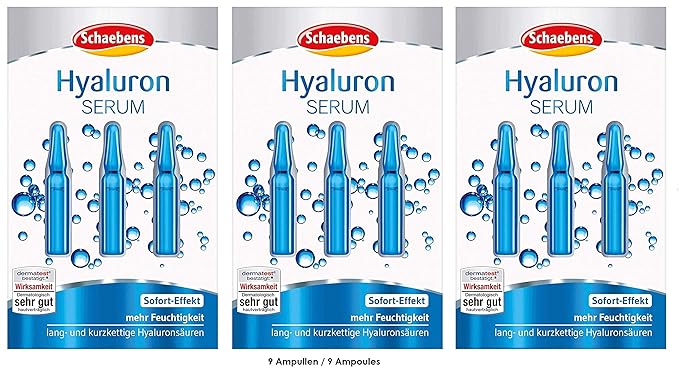 Hyaluron SERUM - immediate effect - more moisture - 9 ampoules, 1 mL each, for 9 applications