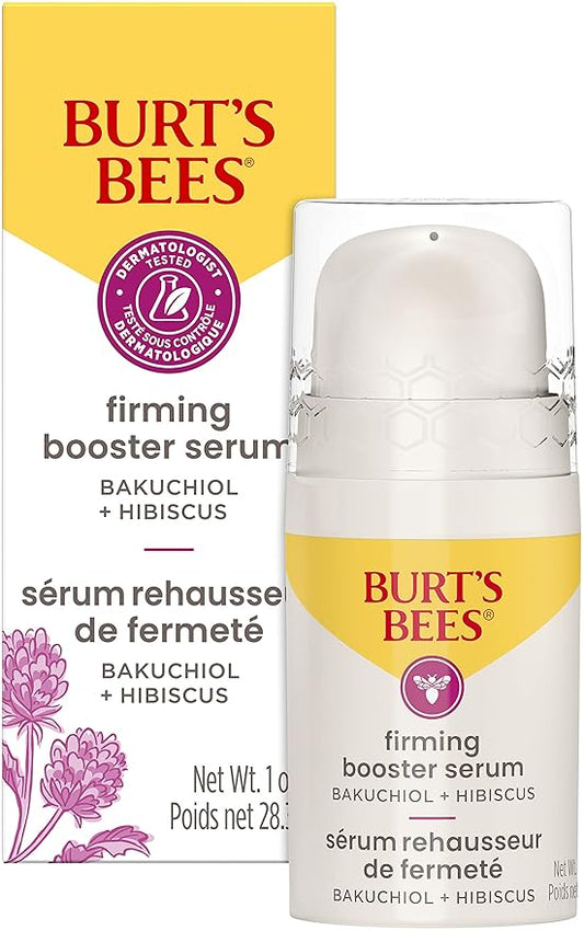 Burt's Bees Firming Collagen Face Serum, Mothers Day Gifts, Natural Origin Retinol Alternative Improves Skin Texture & Supports Anti-Aging, with Bakuchiol, Lightweight - Firming Booster (1 oz)
