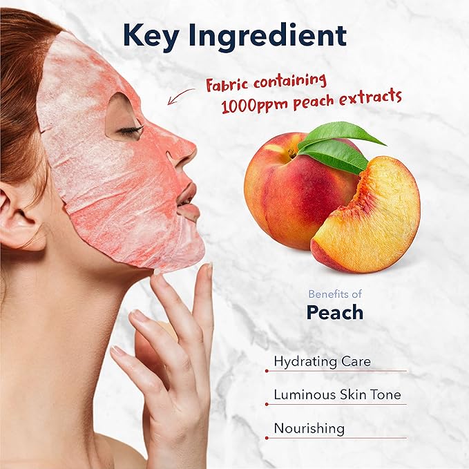 Purederm Deep Purifying Pink O2 Bubble Mask Peach (5 Pack) – Bubble Face Sheet Mask for Purifying & Moisturizing