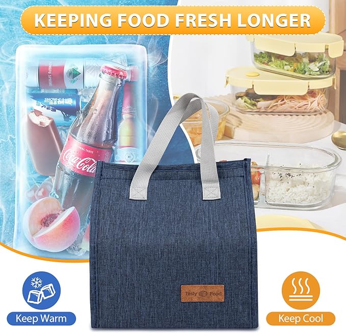 12 Pack Lunch Bags Bulk,Insulated Reusable Lunch Bags with Aluminum for Women Men,Leakproof Tote Large Lunch Box for Office,Work,Beach or Travel,multicolor