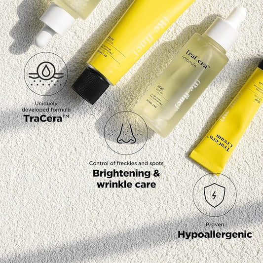 SKINRxLAB TraCera Ampoule - Dark Spot & Tone Correcting Face Serum - Vitamin C and Ceramide - Control Melanin, Blemishes and Freckles - Anti Aging Serum for Smooth, Moisturizing Finish, 1.69 fl.oz.