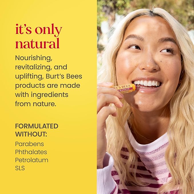 Burt's Bees Gifts Ideas, Tips and Toes Kit, 6 Travel Size Products - Pomegranate Moisturizing Lip Balm, 2 Hand Creams, Foot Cream, Cuticle Cream, and Hand Salve