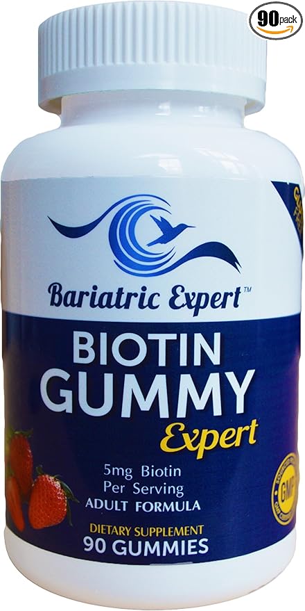 Bariatric Expert Biotin Vitamin – Fast-Melting Dietary Supplement for Adults Post Bariatric Surgery, 90 Count