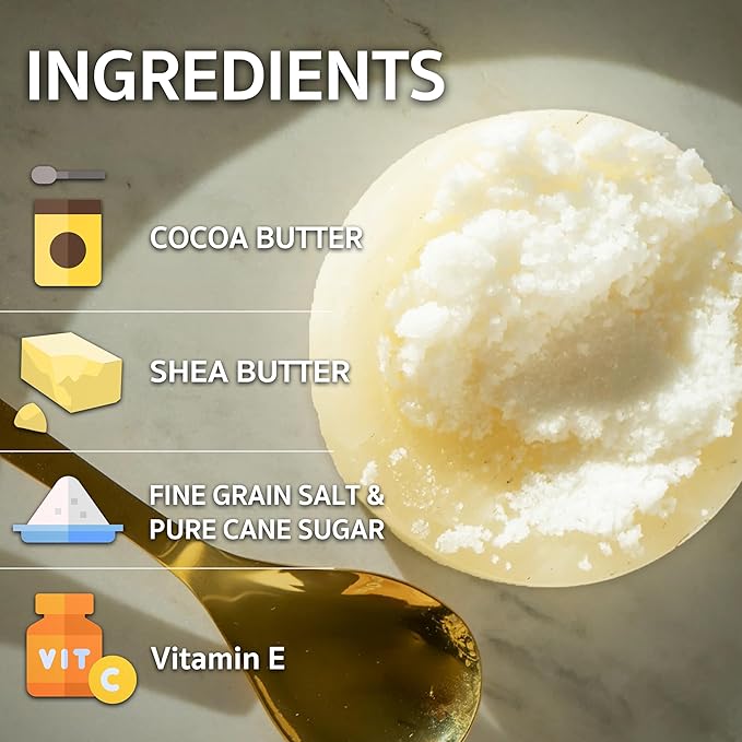 Body Polish, 8oz. - Lavender Luxury Scented Body Scrub Exfoliator for Women, Exfoliating Sugar Scrub To Lotion Moisturizer, Gentle Exfoliant for Dry and Sensitive Skin, Handmade in USA