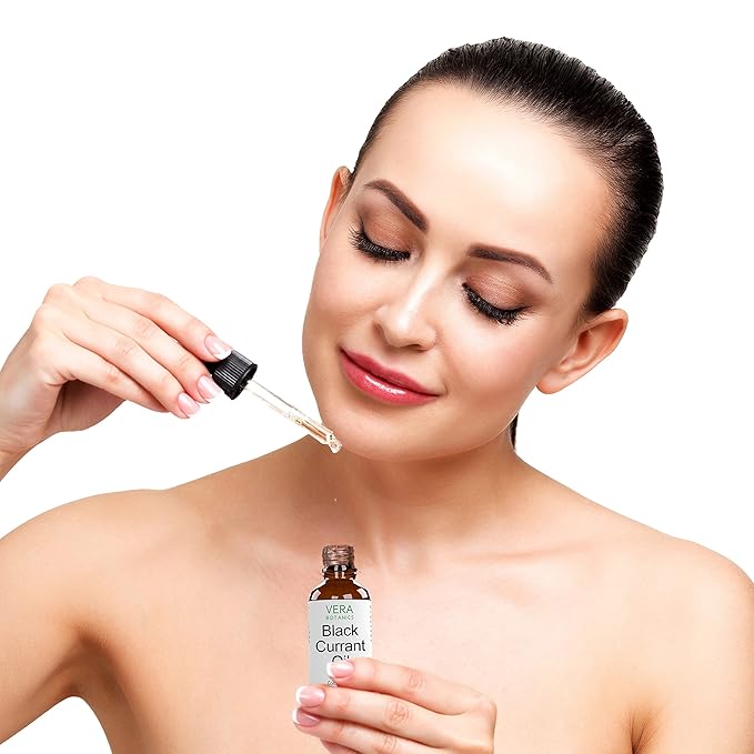 BLACK CURRANT OIL 100% Pure & Natural, Unrefined, Cold-Pressed For Face, Dry Skin, Nails, Lips, Body & Hair - Reduce Hair Breakage