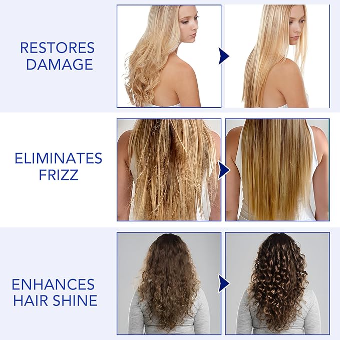 Hair Treatment Serum Hair Vitamin Capsules 60Pcs, with Vitamin A C E Pro B5, No Rinse with Argan Macadamia/Avocado Oil for Hair Repair, Smooth & Anti Frizzy (blue, 40)