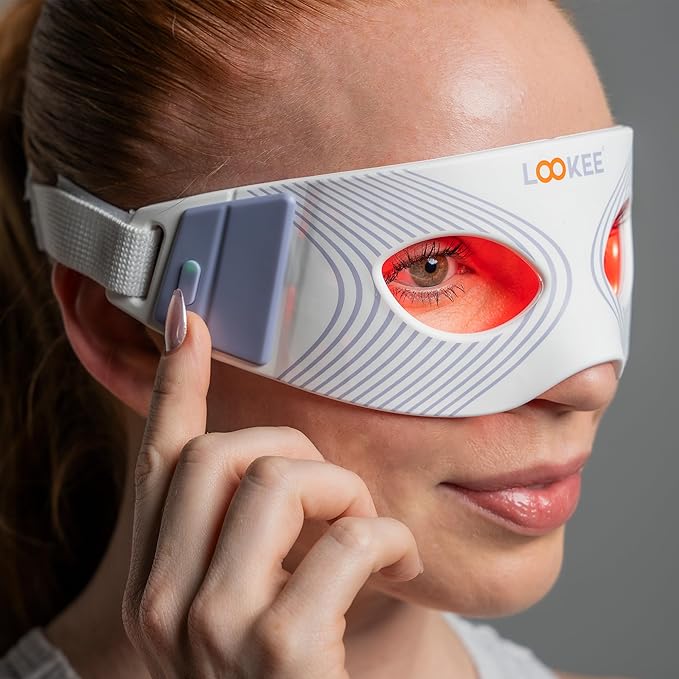 LOOKEE ReviveGlow Pro LED Eye Rejuvenator Red Light Therapy for Eyes - Anti-Aging, Fine Lines & Wrinkle Reduction, Mood & Sleep Improvement