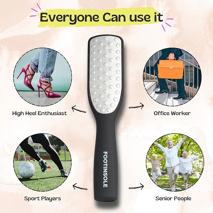 Professional Dual-Sided Foot File : The Essential Callus Remover for Effortlessly Smooth and Soft Feet (Gold)