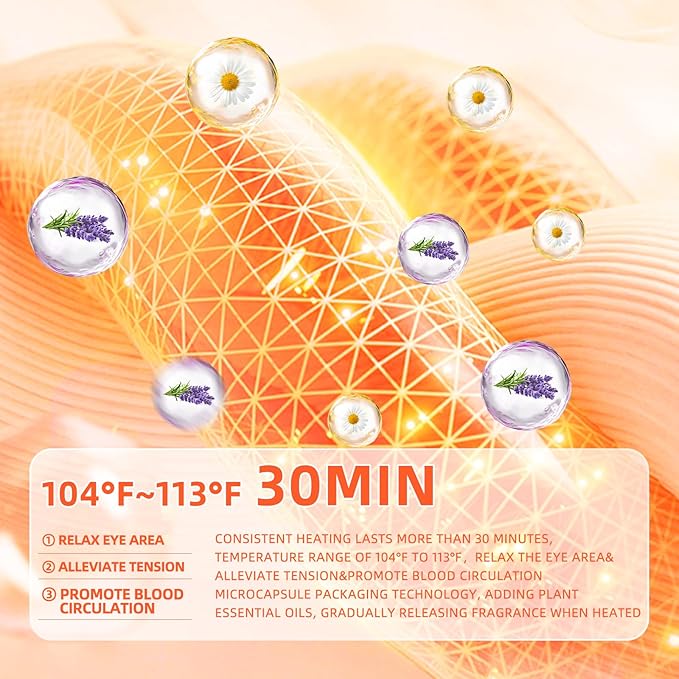 steam Eye mask for Dry Eyes,self-Heating Eye mask for Sleeping,SPA,Relief Stress and Eye Fatigue (10 pcs, Lavender)