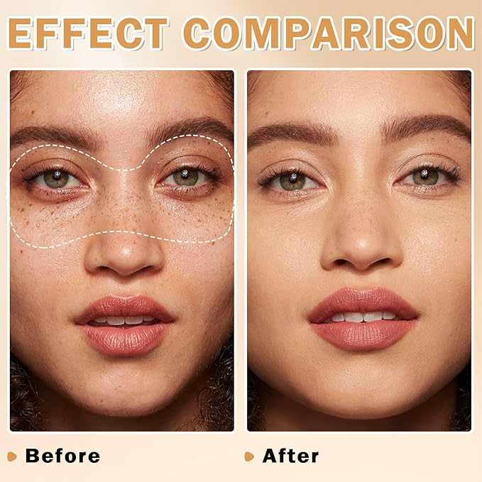 CAHIUYOA Mineral Sun Screen Eye Cream Under Eye Cream for Dark Circles and Fine Lines Travel Size Mineral Eye Cream - 02 Medium