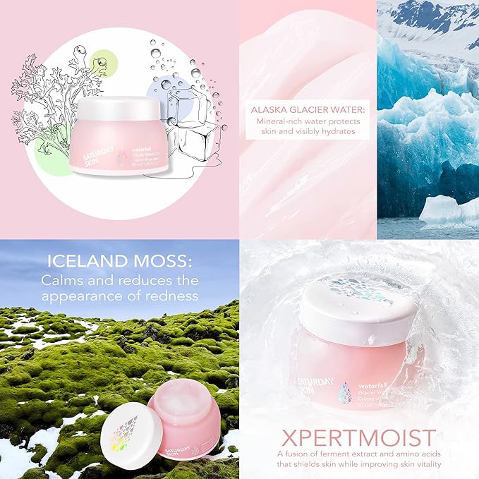 Saturday Skin Yuzu Eye Cream Vitamin C Wide lluminating Under Tight Eye Cream and Face Moisturizer Water Face Cream Natural Oil free Gel Type Cream From Alaska Glacier Water