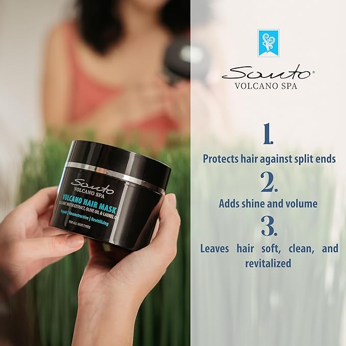 Volcano Hair Mask 200ml – Deep Hair Mask for Dry Damaged Hair – Reduces Breakage & Enhances Shine – Hair Treatment Mask for Dry, Damaged & Frizzy Hair