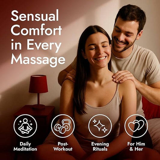 H'ana Sensual Massage Oil for Date Night - Gently Warming, Soothing & Hydrating, Crafted with 100% Pure Vanilla Body Oil for Intimate Moments and Bedtime Therapy (6.76 Fl Oz)