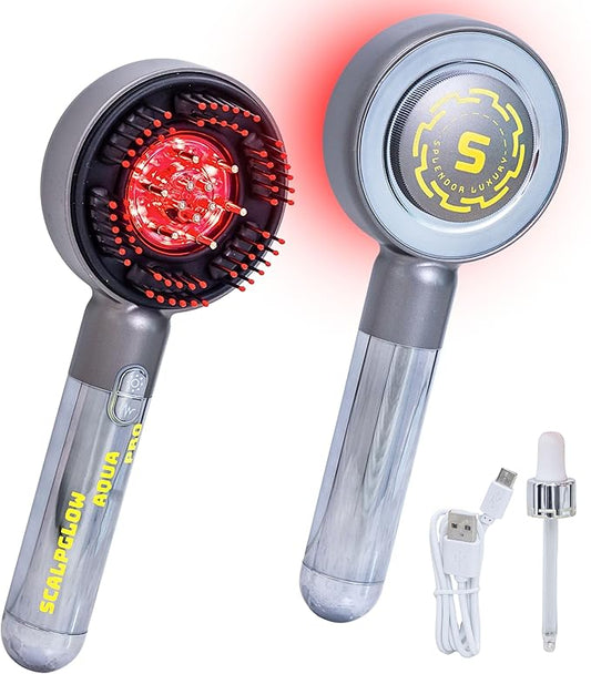 ScalpGlow Aqua Pro Waterproof Electric Scalp Massaging Oil Dispenser with Adjustable Speed | Deep Tissue Scalp Massage, Hair Growth Stimulation, and Oil Infusion for Stress Relieving Hair Care