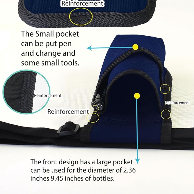 Massage Bottle Bag Massage Oil Holster Lotion Holster Massage Therapist Massage Oil Holster Massage Lotion (TH-XJ1kd-Dark blue)