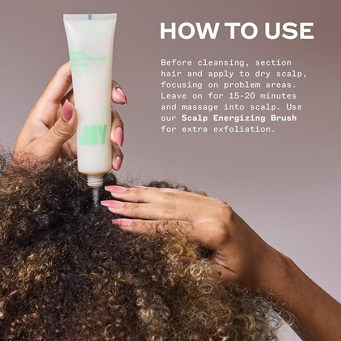 JooY Scalp Resurfacing Serum, Pre-Cleanse Exfoliating serum with Fermented Superfoods, Removes Buildup, Reduces Oil & Promotes a Healthy Scalp, Ginger Root, Papaya, & Tea Tree – 2 fl oz