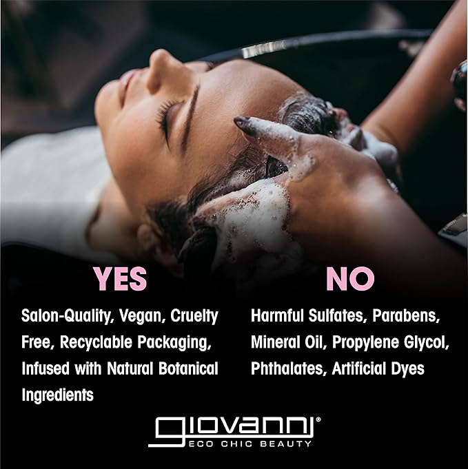 GIOVANNI Eco Chic Straight Fast Straightening Elixir, 6.8 oz. - Ultimate Hair Straightening, Superior Smoothing, Heat Protection, No Parabens, Color Safe