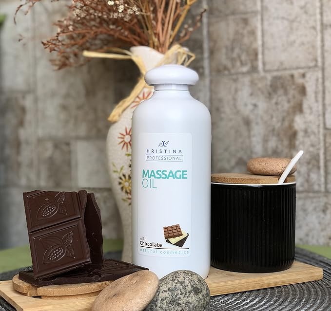 Chocolate Massage Oil For Body Relaxing Massage And Skin Care | Natural-based Blend Of Grapeseed And Avocado Oils, Infused With Dark Chocolate Scent | Natural Massage Lotion for Massage Therapy, 500ml