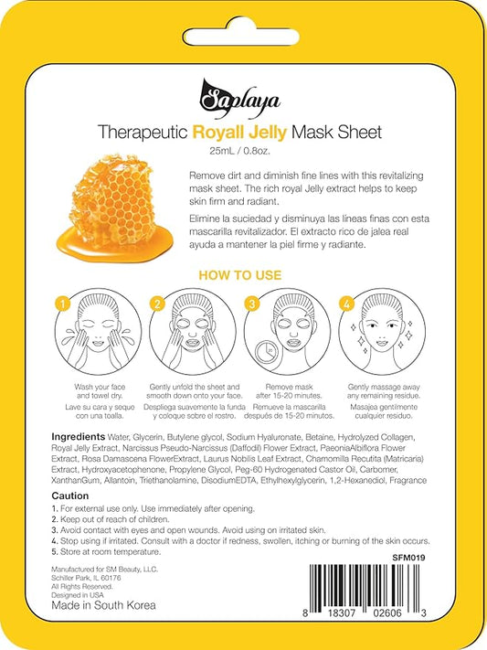 Face Masks 6 Pack Scented Facemask Sheets Skin Care Mask Single Scent K-Beauty Natural Formula