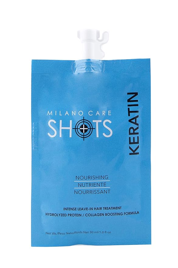 Shots – Keratin Mask – Nourishing Collagen Hair Treatment – Hydrating Deep Conditioner for Dry or Damaged Hair – Leave-In Protein Mask, 2x1-1 fl oz Packet