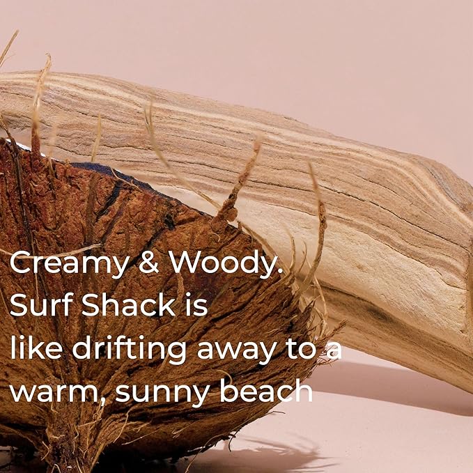 Body & Hair Shimmer Oil | Surf Shack Santal Coconut Scent Lightweight Oil for Luxurious Radiant Glow and Hydration for Body, Hair & Face 3.4oz Coconut, Santal, Sandalwood, Tonka Bean