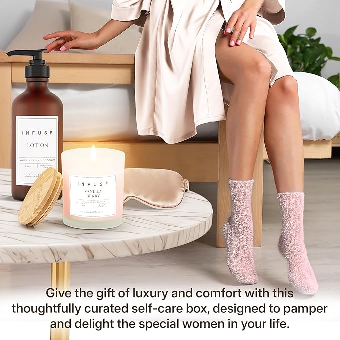 17-Piece Luxury Gift Set with Robe | Complete White Tea & Coconut Bath Collection | Self-Care Kit with Bath Bombs, Face Masks & Hair Care | Bridesmaid, Mom, Wife, Grandma or Loved Ones