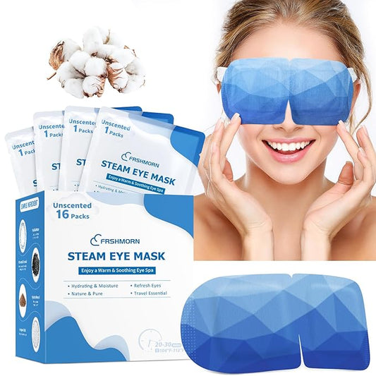 48Packs Steam Eye Mask, Heated Eye Mask Warm Compress for Eyes, Self Heating Disposal Eye Mask Sleep Mask for Home Spa, Travel Essentials (Lavender & Unscented)