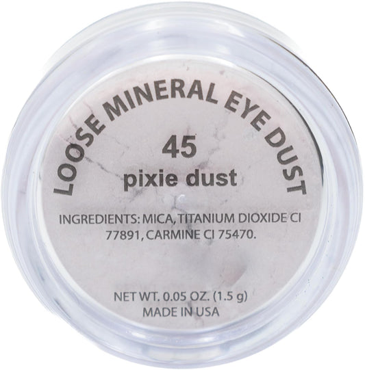 Pixie Dust Light Pale Pink Metallic White Single Loose Powder Eyeshadow; Talc & Paraben Free, No Animal Testing & Cruelty Free