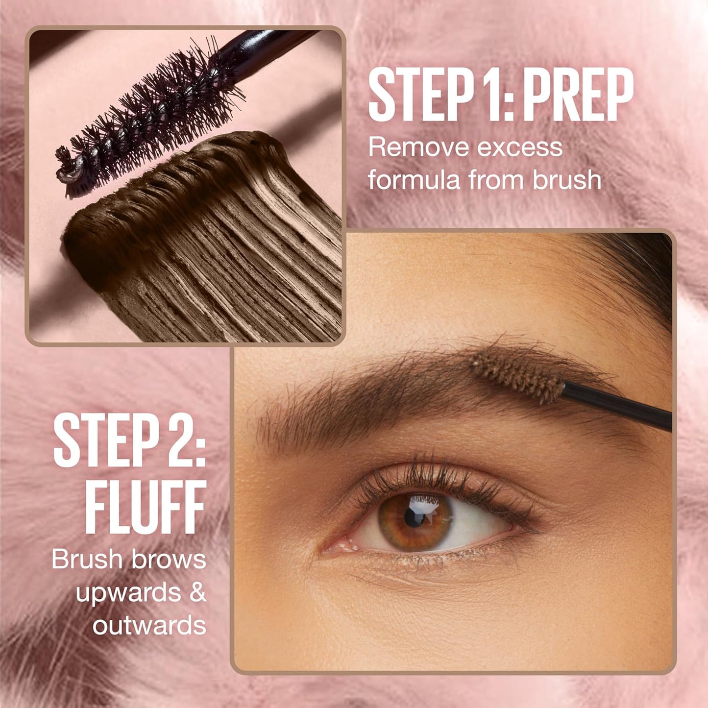 Maybelline Superfluff Volumizing Brow Mousse, All Day Tinted Brow Gel For Soft Full Brows, Black, 1 Count