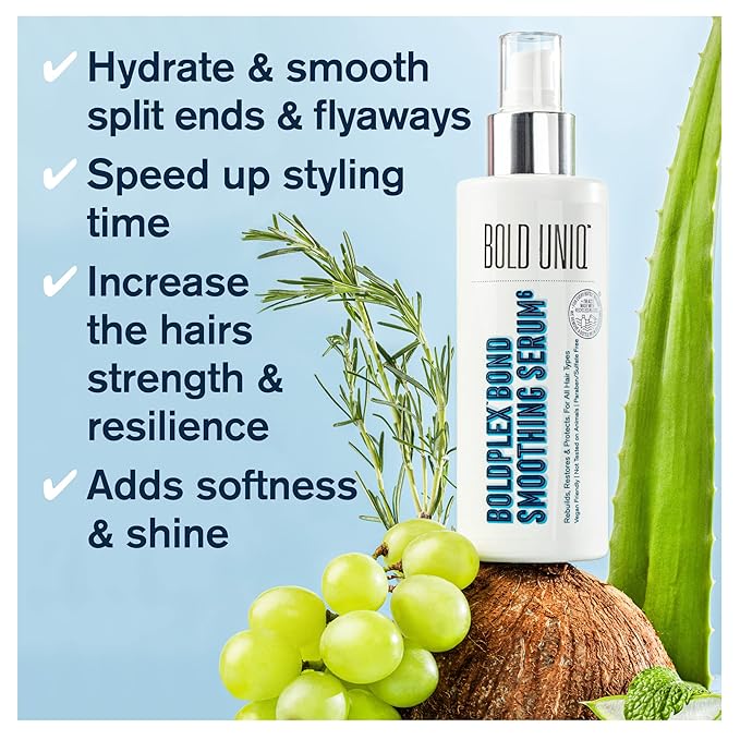 BOLD UNIQ Purple Hair Mask, BoldPlex 6 Hair Serum & BoldPlex 7 Hair Oil Bundle - Remove Brassiness & Yellow Tones, Strengthen, Protect Damaged Hair & Reduce Frizz, Paraben Sulfate-free, Vegan Friendly