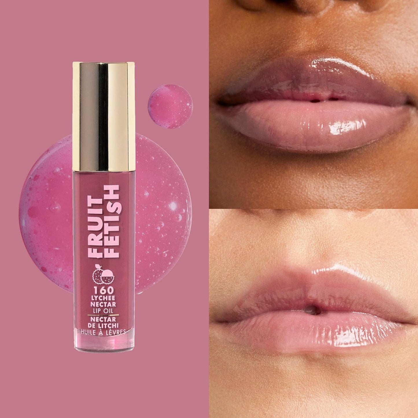 Milani Lip Oil with Vitamin E for Instant Hydration, Fruit Extract Infused Lip Treatment and Moisturizing Lip Gloss - Lychee Nectar
