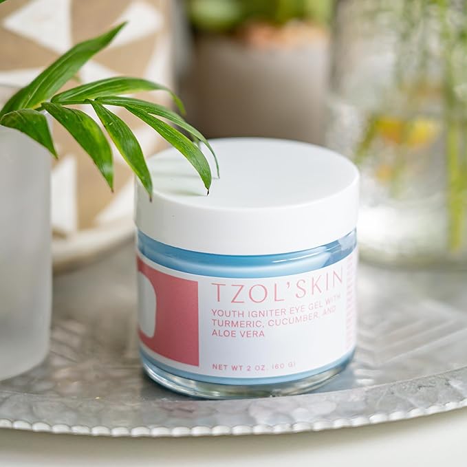 TZOL’SKIN - Youth Igniter Eye Gel - For Tired Eyes - Reduces Look of Puffiness, Fatigue & Dark Circles - Hydrating & Smoothing - Caffeinated - No Paraben, Silicones & Sulfates - Vegan - Cruelty Free