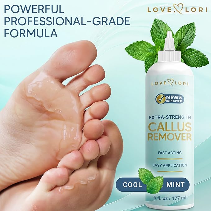 Callus Remover for Feet (Extra Strength) Professional Foot Scrubber Trimmer Dead Skin Callus Gel - Pedicure Tools for Feet Spa Essential, 6oz