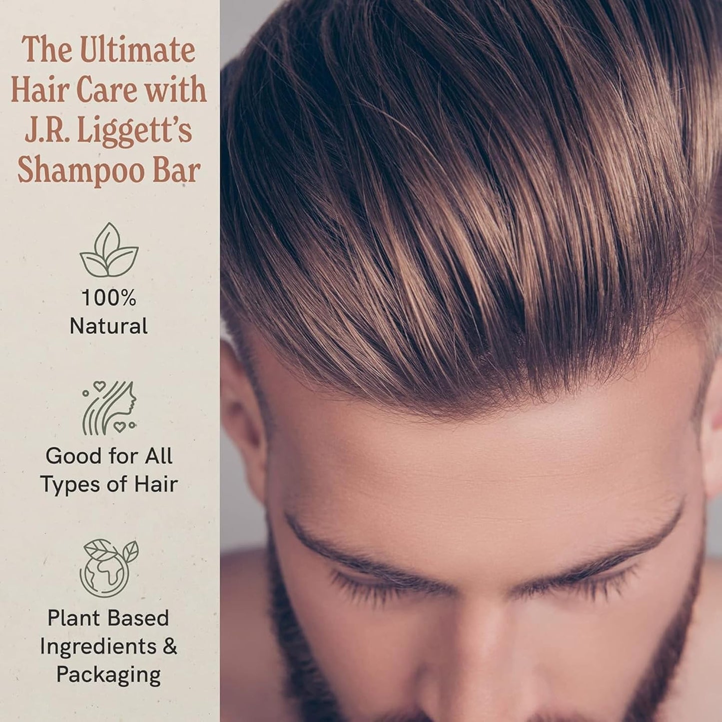 J·R·LIGGETT'S Shampoo Bar - Coconut & Argan Oil, All Natural Solid Shampoo for Hair with Olive Oil & Castor Oil, Sulfate Free, GMO Free, Restores Shine, Reduces Frizz, Manageable Hair, 3.5 oz - 2 Pack