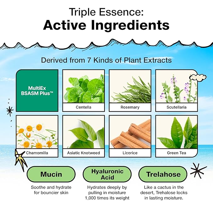 Ultra Cica Mask Pack Plus - Korean Beauty Face Mask - K-beauty Sheet Mask - Soothing Hydrating - Green Cica Recovery - 10 Sheets (28g each)