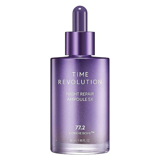 MISSHA Time Revolution Night Repair Face Serum Ampoule (5th Gen) - Overnight Probiotic Skincare for Intensive Repair and Radiance, 1.69 Fl Oz